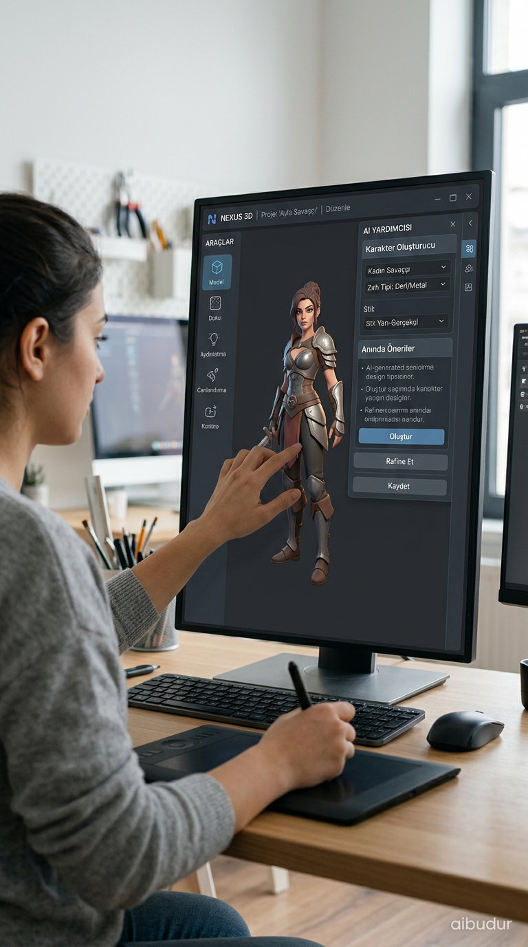 Meshy.ai ile metin tabanlı 3D model üretimi örneği