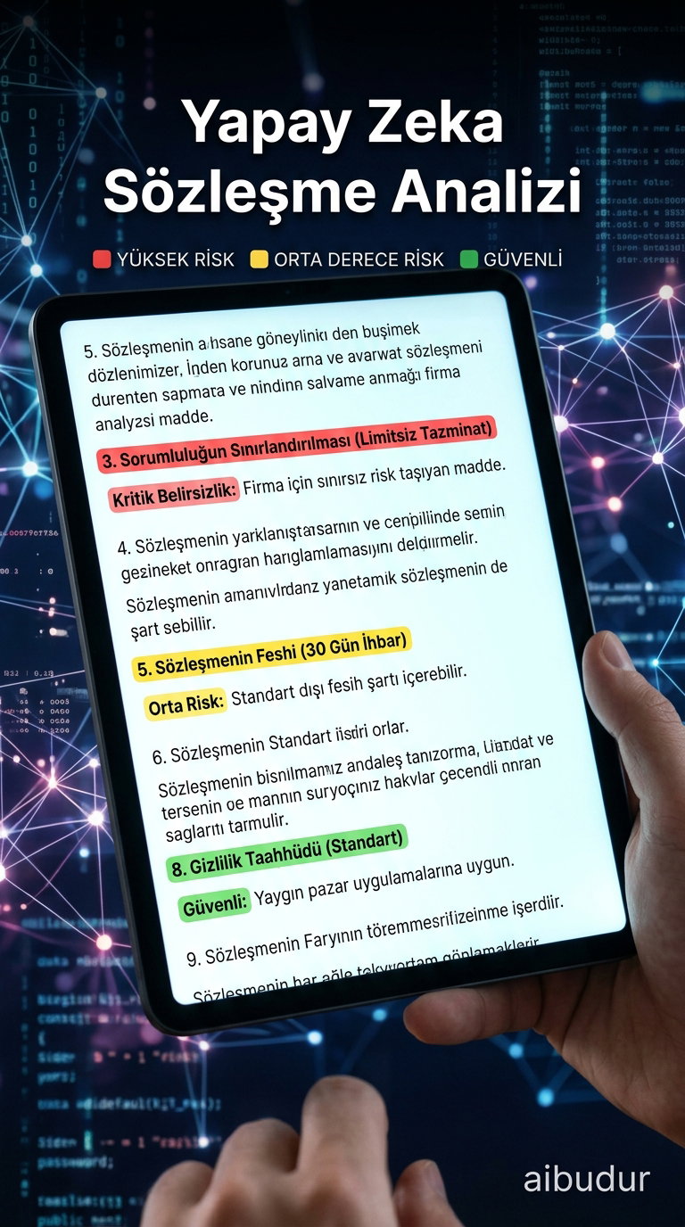 Sözleşmede riskli madde tespiti yapan yapay zeka sistemi