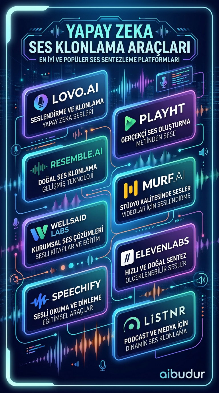 ElevenLabs alternatifi ses klonlama platformları karşılaştırması
