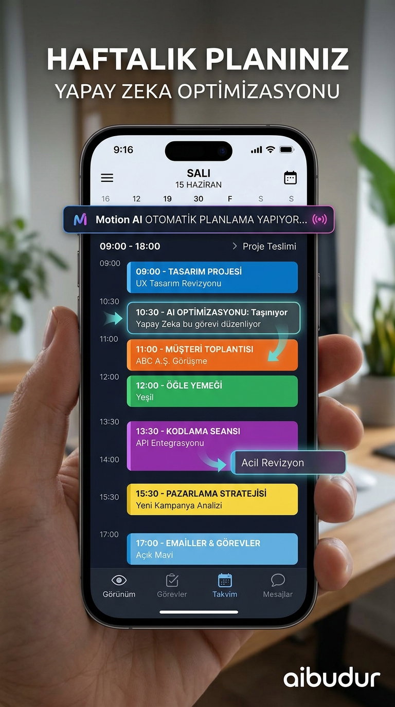 Motion AI-powered automated daily planning screen