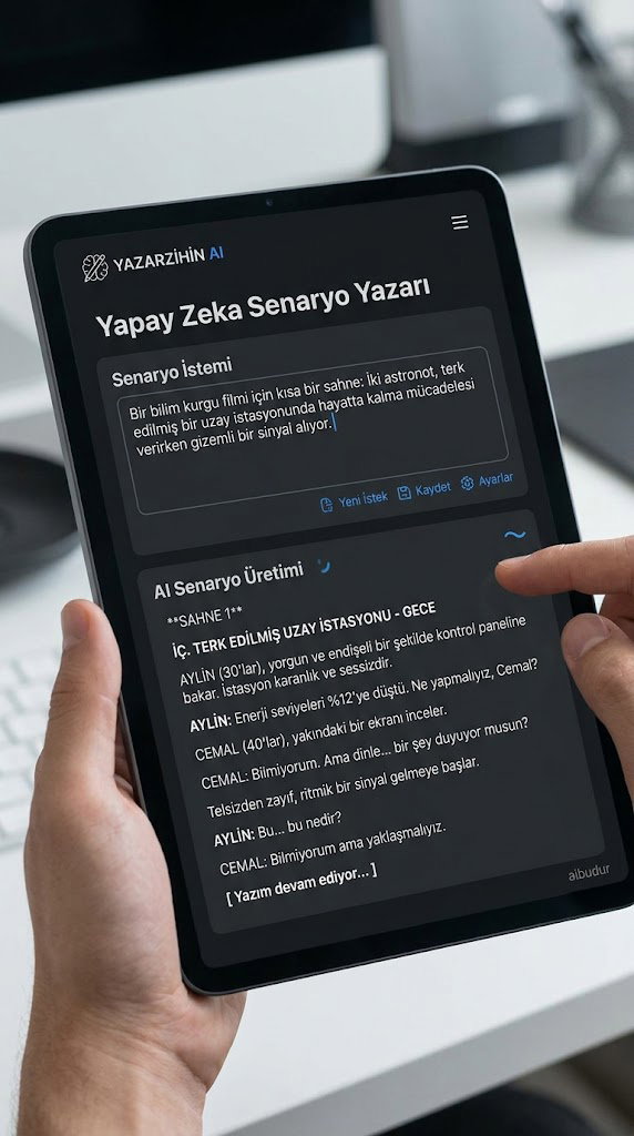 Steps for creating a script by entering a topic and target audience into an AI tool