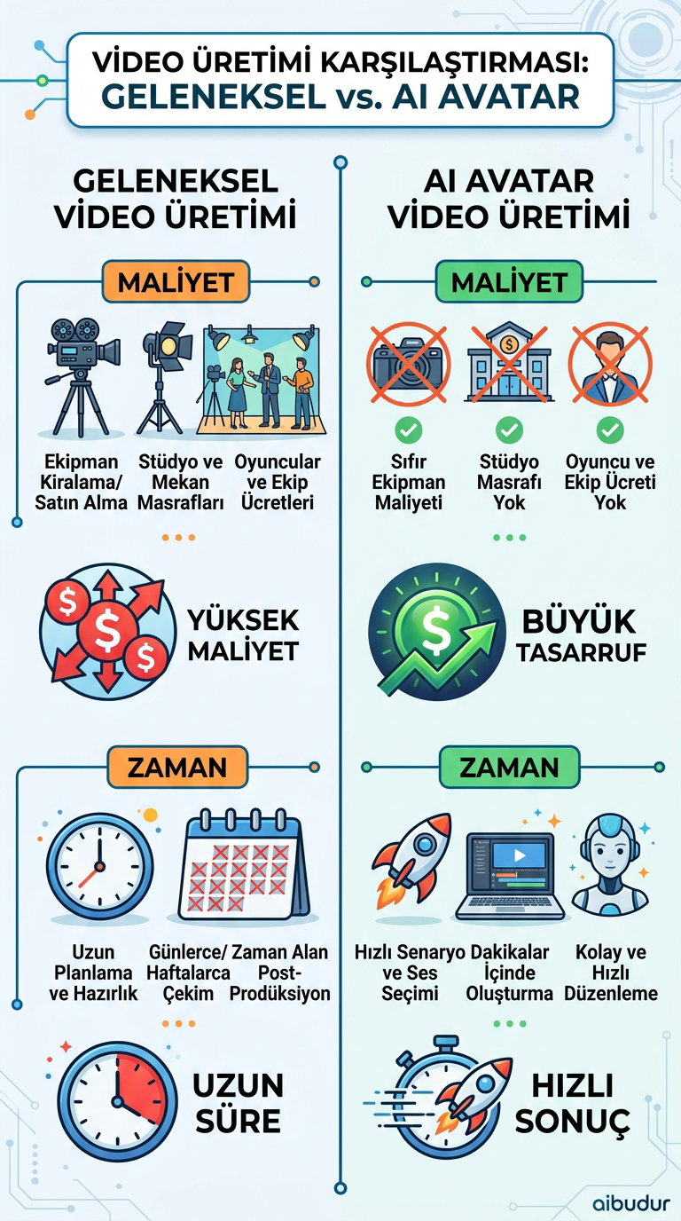 Farklı dillerde çoklu AI avatar eğitim videosu üretimi örneği