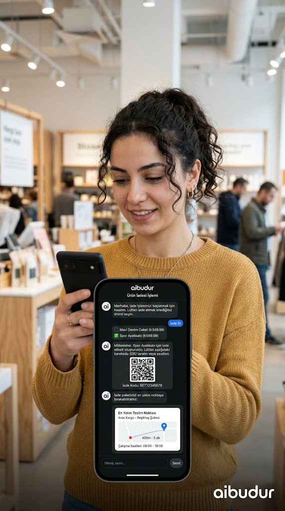 AI chatbot ile otomatik iade kodu oluşturma ve kargo bildirimi