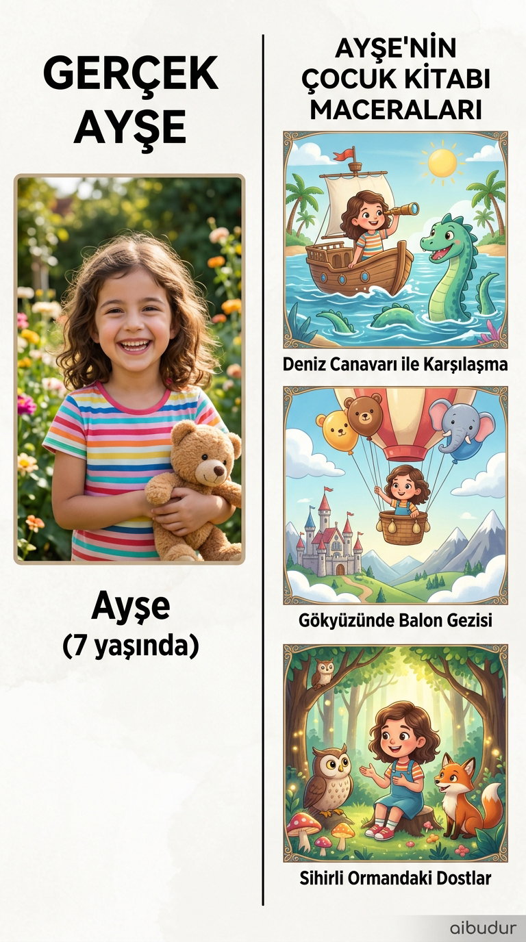 Fotoğraf referansıyla yapay zeka tarafından oluşturulan tutarlı karakter illüstrasyonu