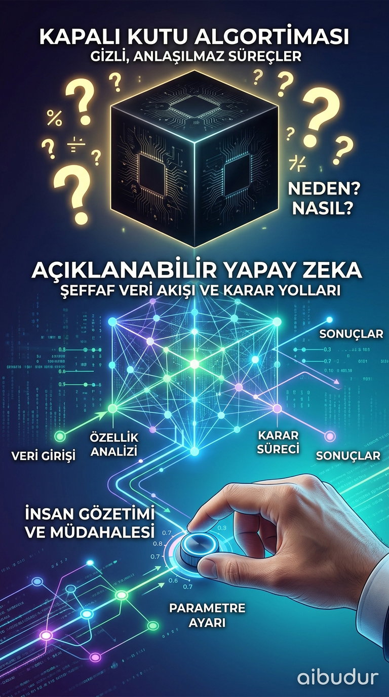 Algoritmik yanlılık ve yapay zeka denetimi kavramının görseli