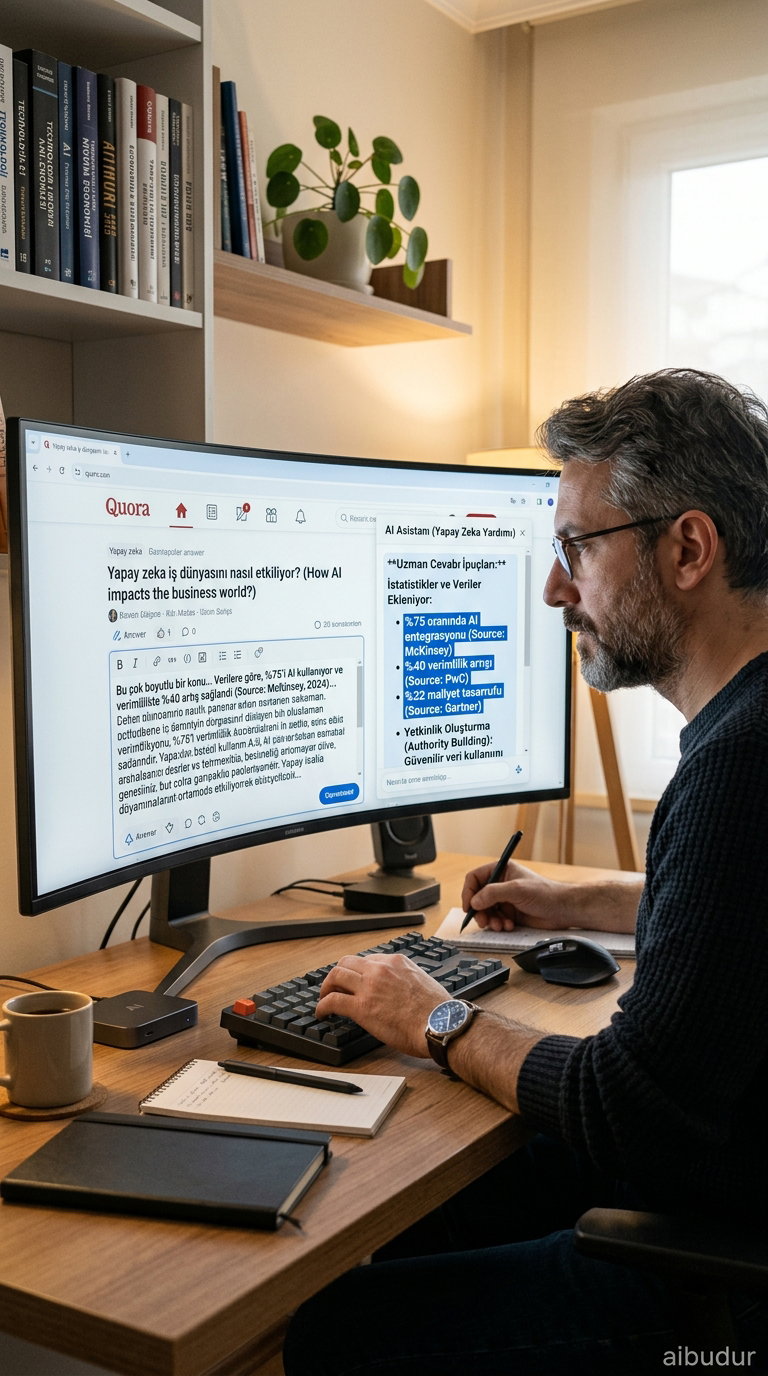 AI-powered expert answer writing process on Quora