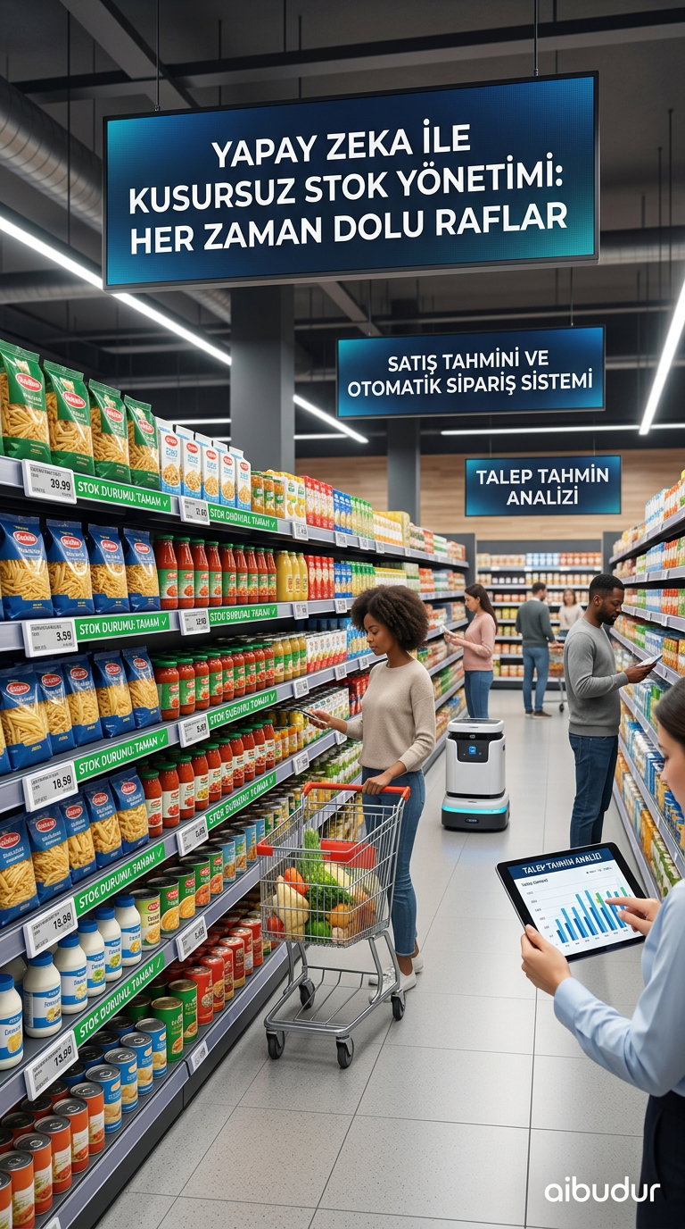 YZ destekli satış tahmininin işletmelere sağladığı faydaları gösteren infografik