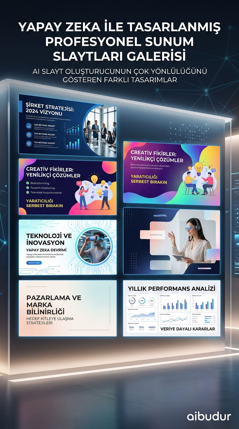 Yapay zeka ile otomatik slayt tasarımı oluşturma örneği