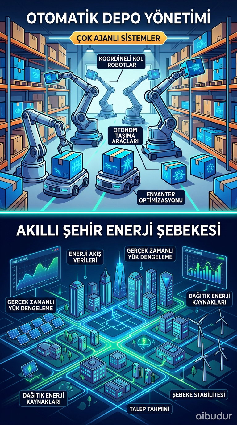 Multi-Agent Sistemlerin tedarik zinciri, enerji yönetimi ve robotik alanlarındaki uygulamaları
