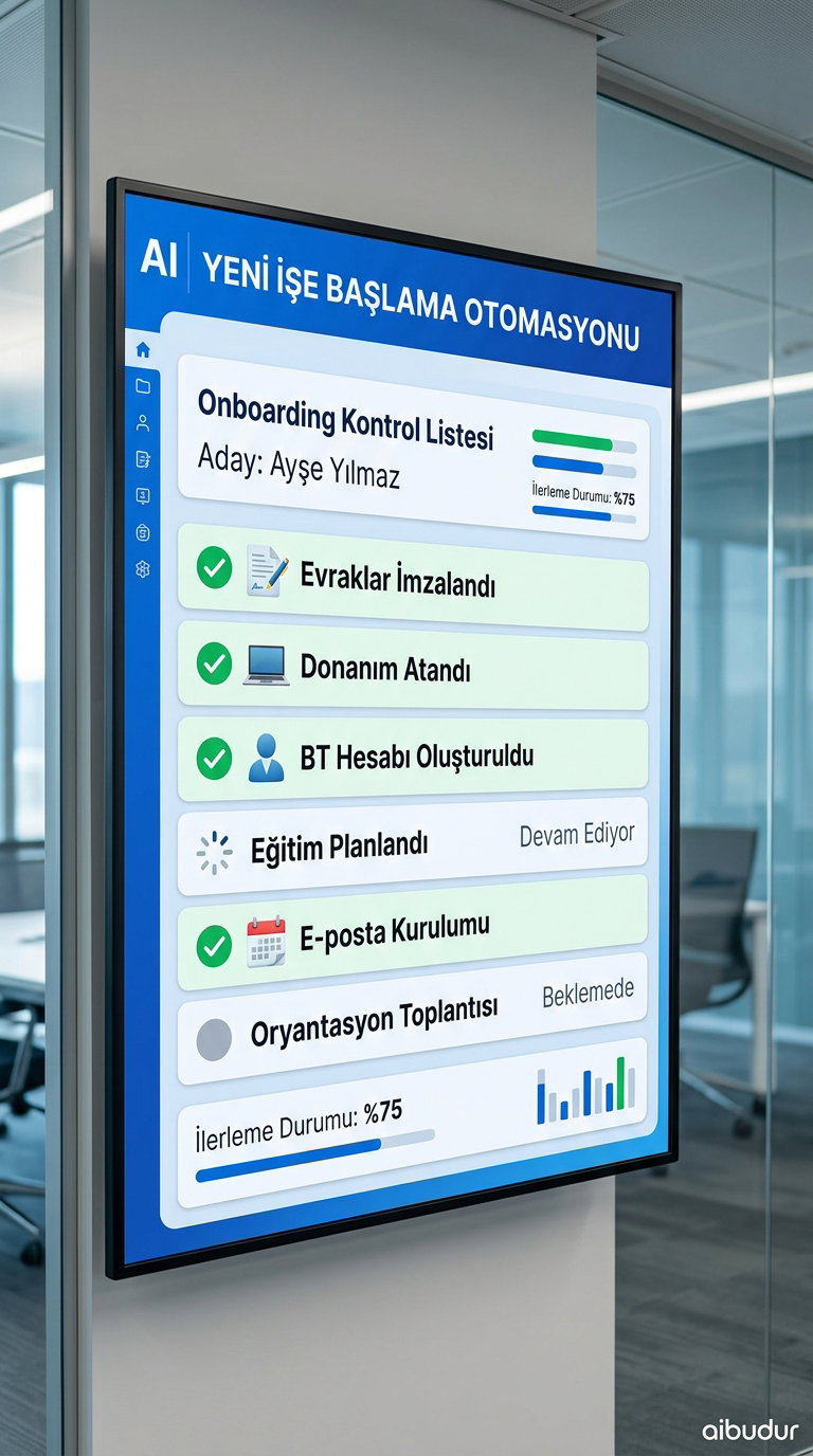 Yapay zeka tabanlı İK otomasyon sistemi arayüzü