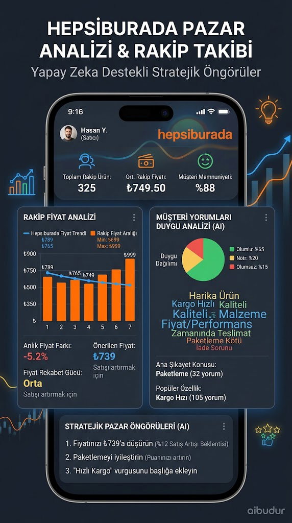 Hepsiburada platformunda yapay zeka ile rekabet analizi ve dinamik fiyatlandırma