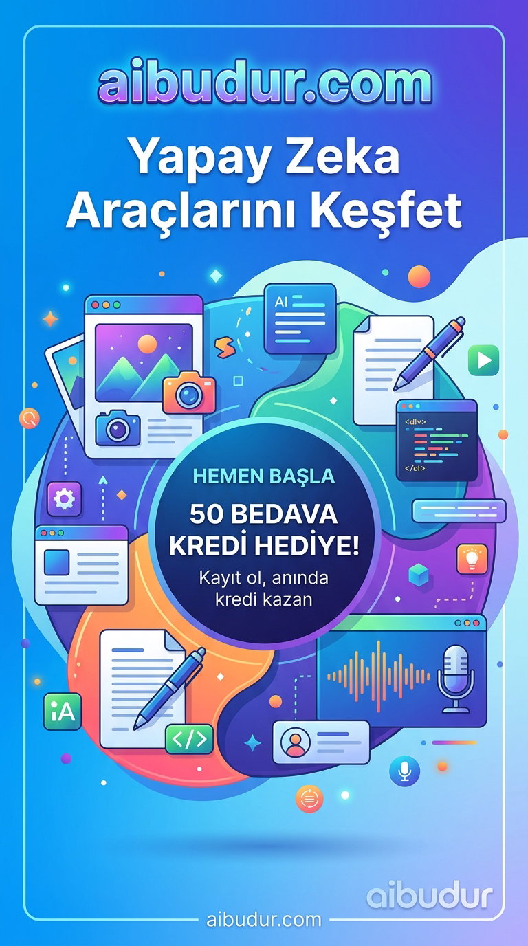 AI tools and free credit opportunity on the Aibudur platform