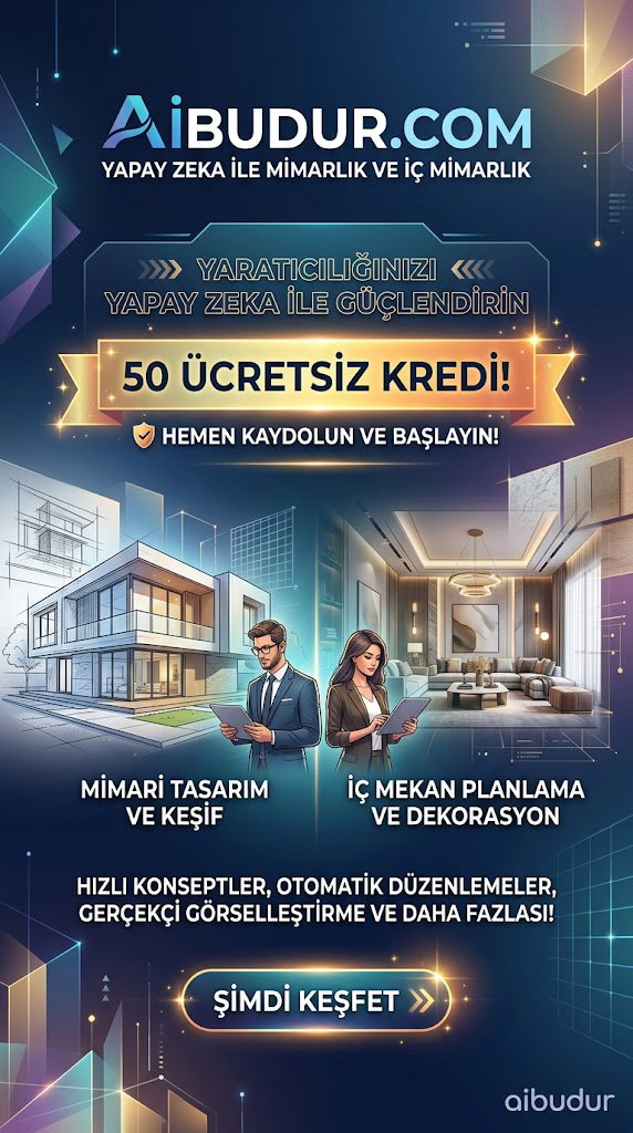 Aibudur platformunda yapay zeka ile mimari tasarım aracının kullanımı